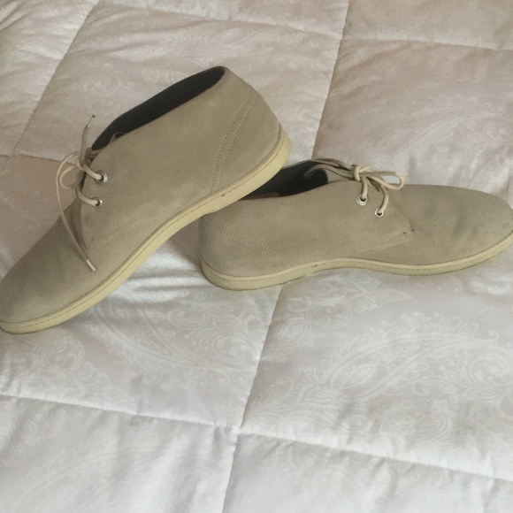 Ferragamo Mens Gray Suede Desert Chukka Boots main image 4